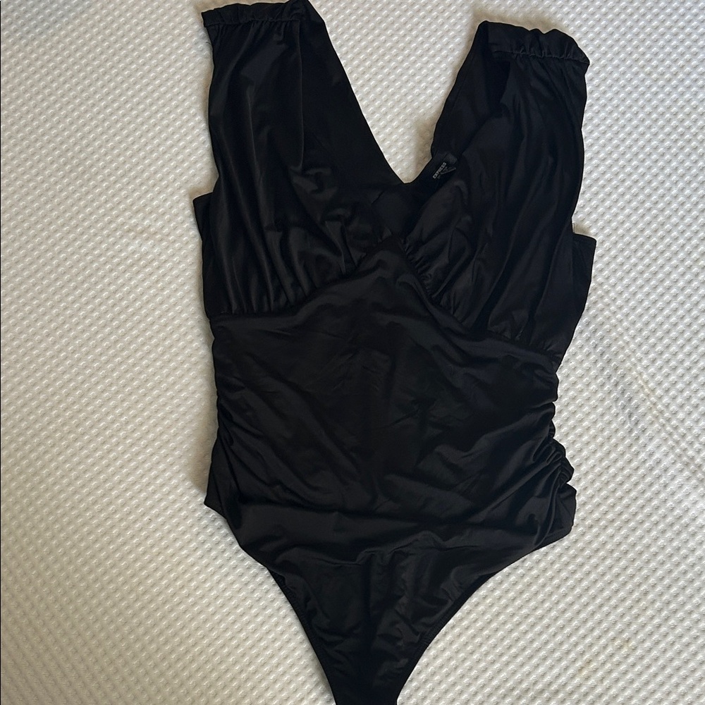 Express Body Contour Black Bodysuit